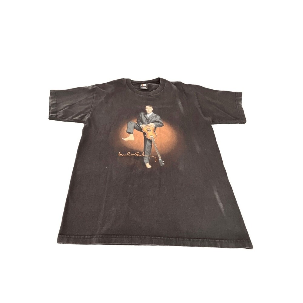 Vintage Paul McCartney Beatles 2002 Concert Tour T-shirt size L Made in USA